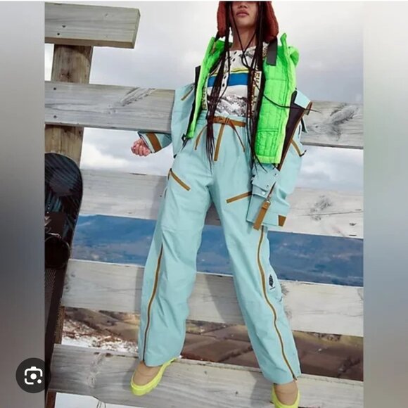 FREE People Zephyr Mint Combo Ski Shell Pants‎ Size S/M NEW WITH TAG - Picture 1 of 14